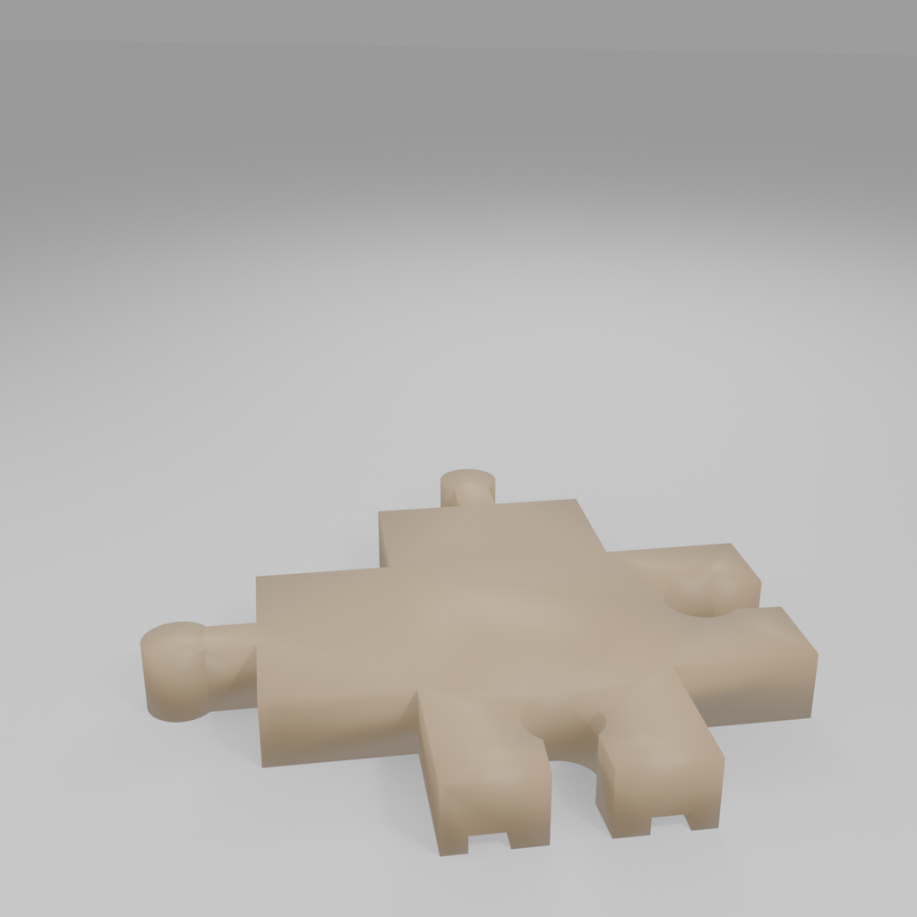 Underside of the 2 male + 2 female 4-way crossing track piece