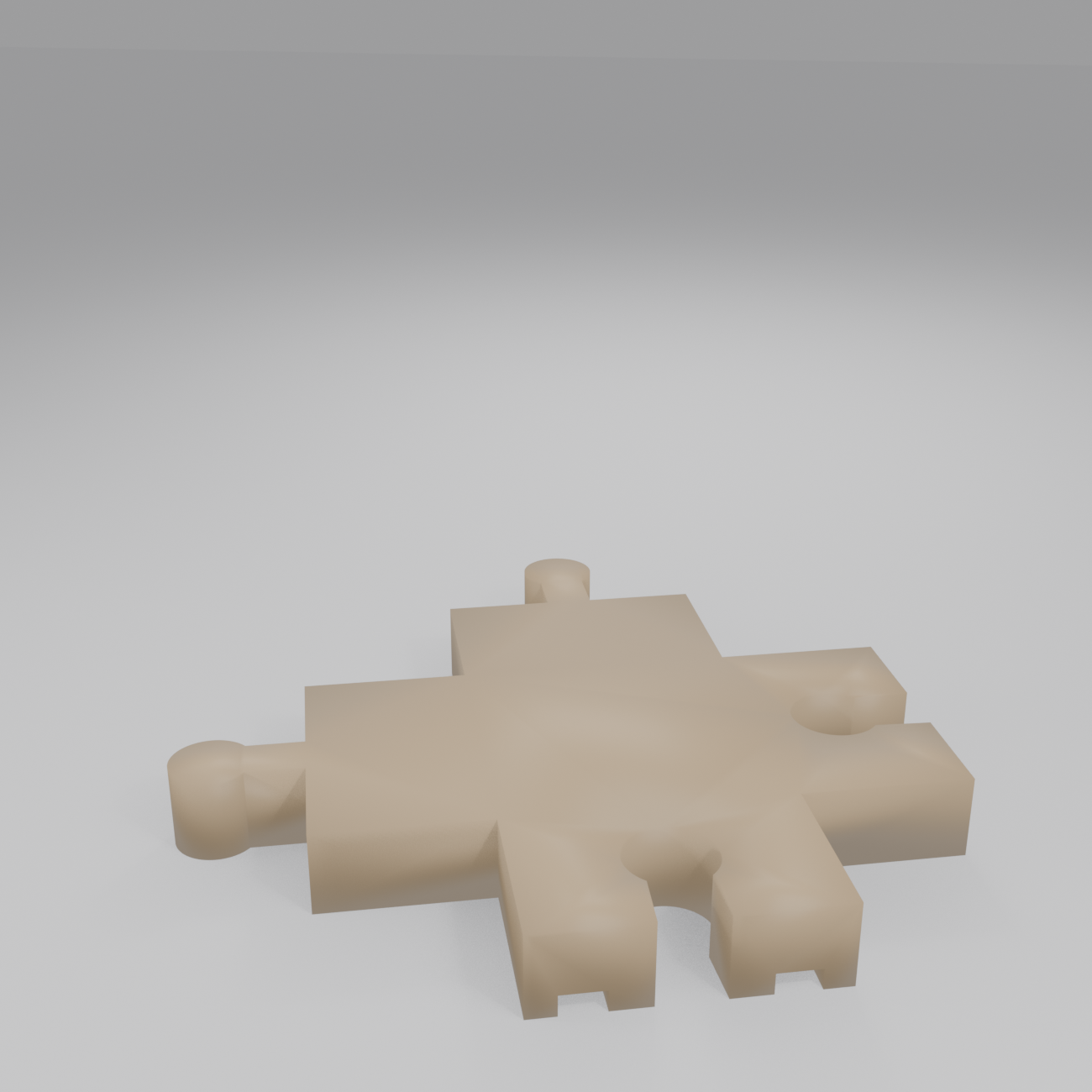 Underside of the 2 male + 2 female 4-way crossing track piece