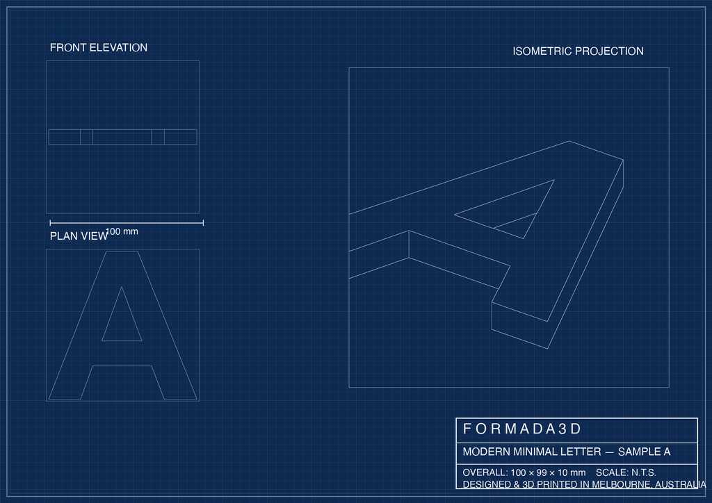 Letters blueprint + print guide