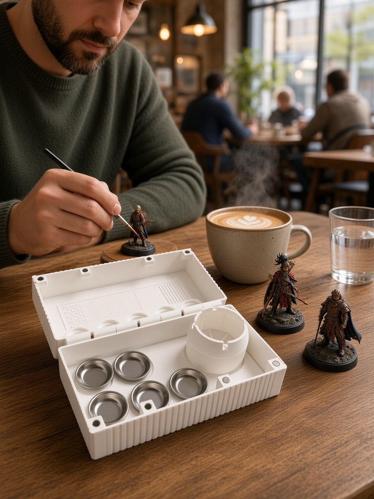 In use — miniature painting station