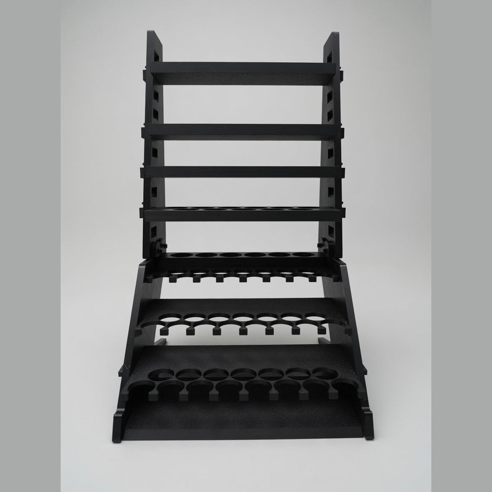 Formada3D Straight Tower with Riser Gallery, matte black, studio hero front view (square hero)