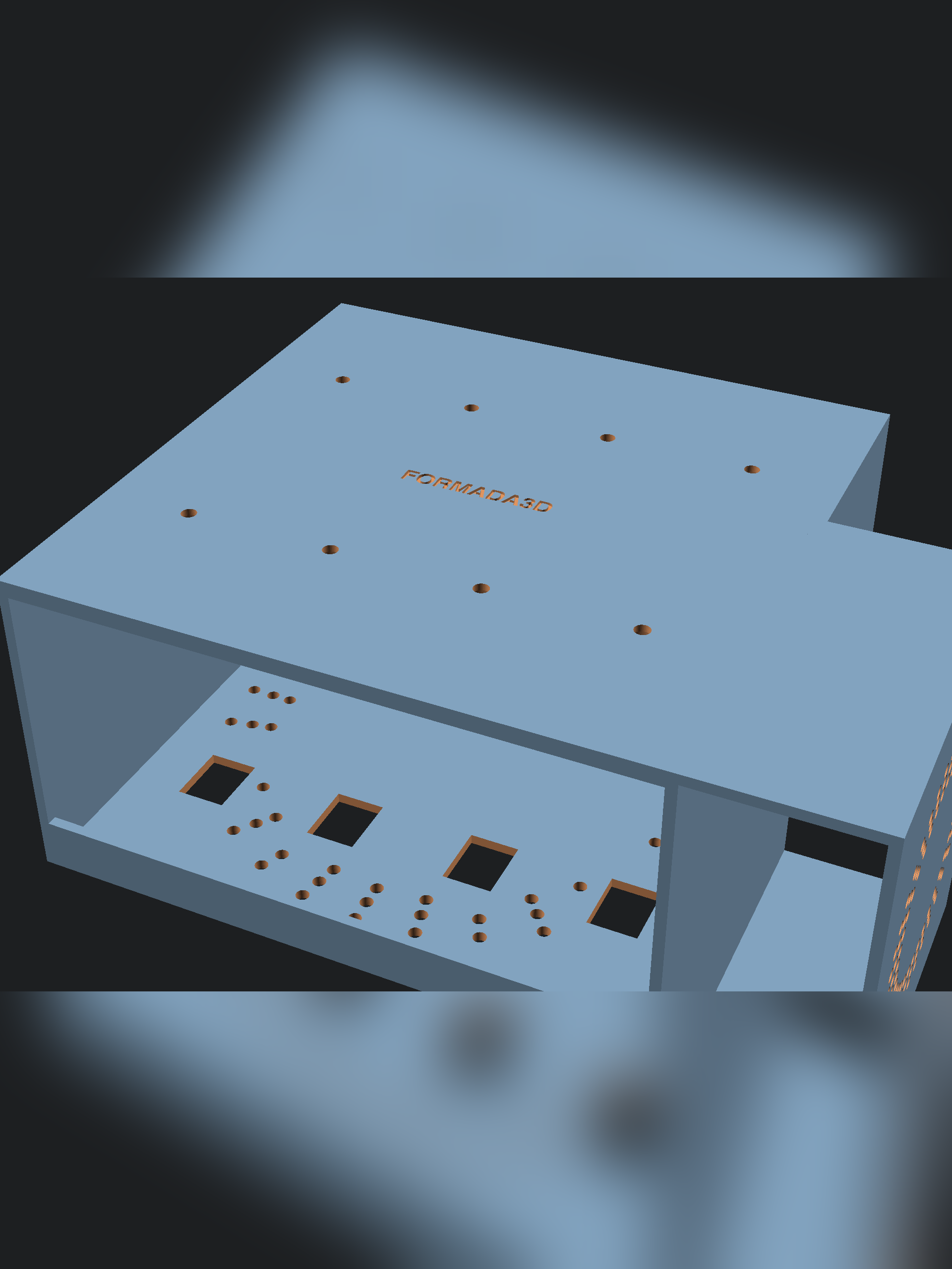 Mac Mini M4 + Mac Studio under-desk combo mount, ventilated bracket — 3D printed by Formada3D