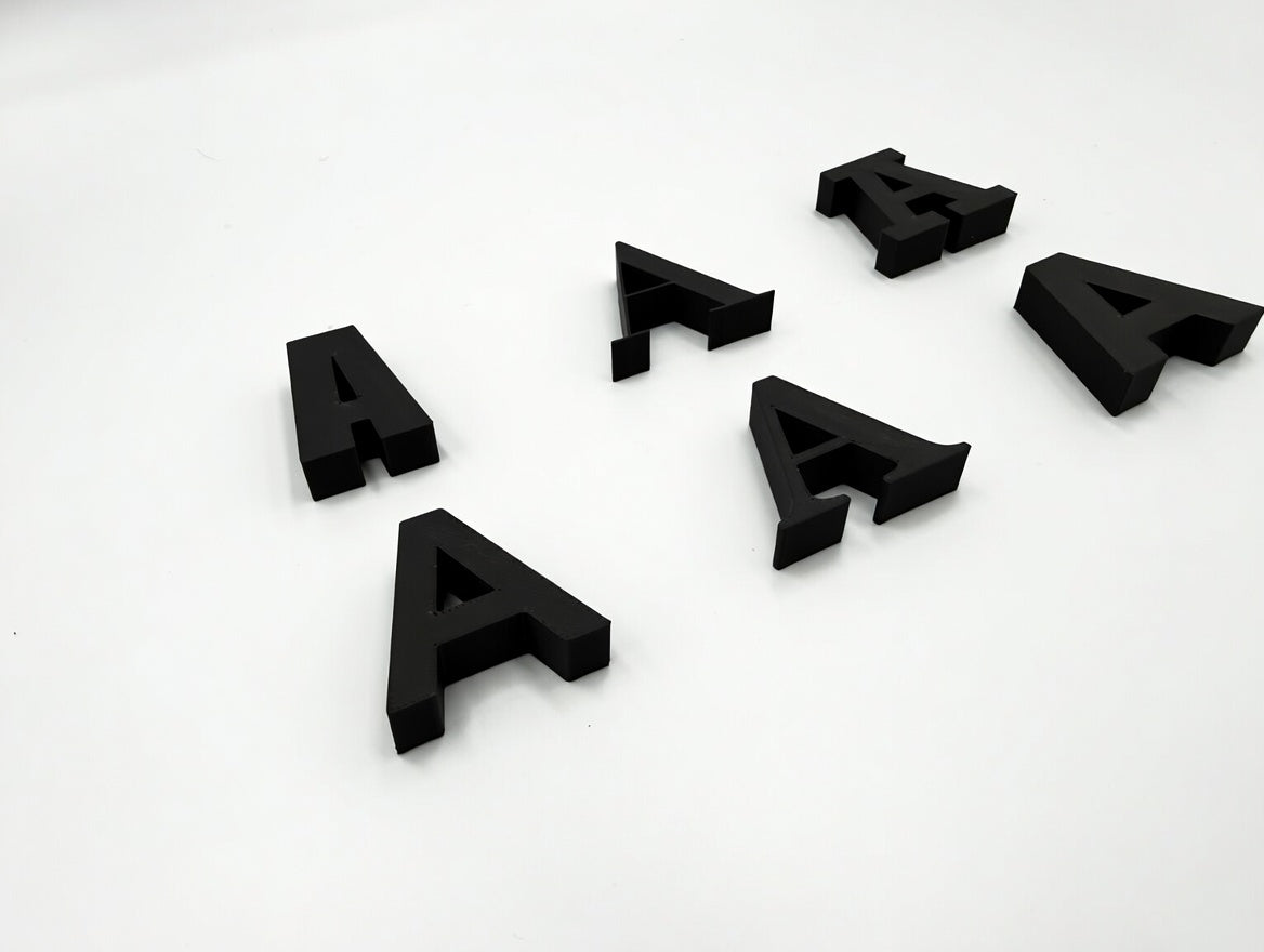 Modern Minimal Letters — STL Files (All 24 Fonts)