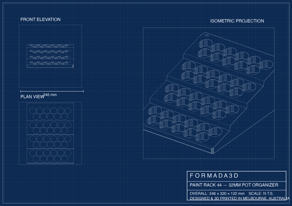 Blueprint: Paint Rack 44 pot organizer