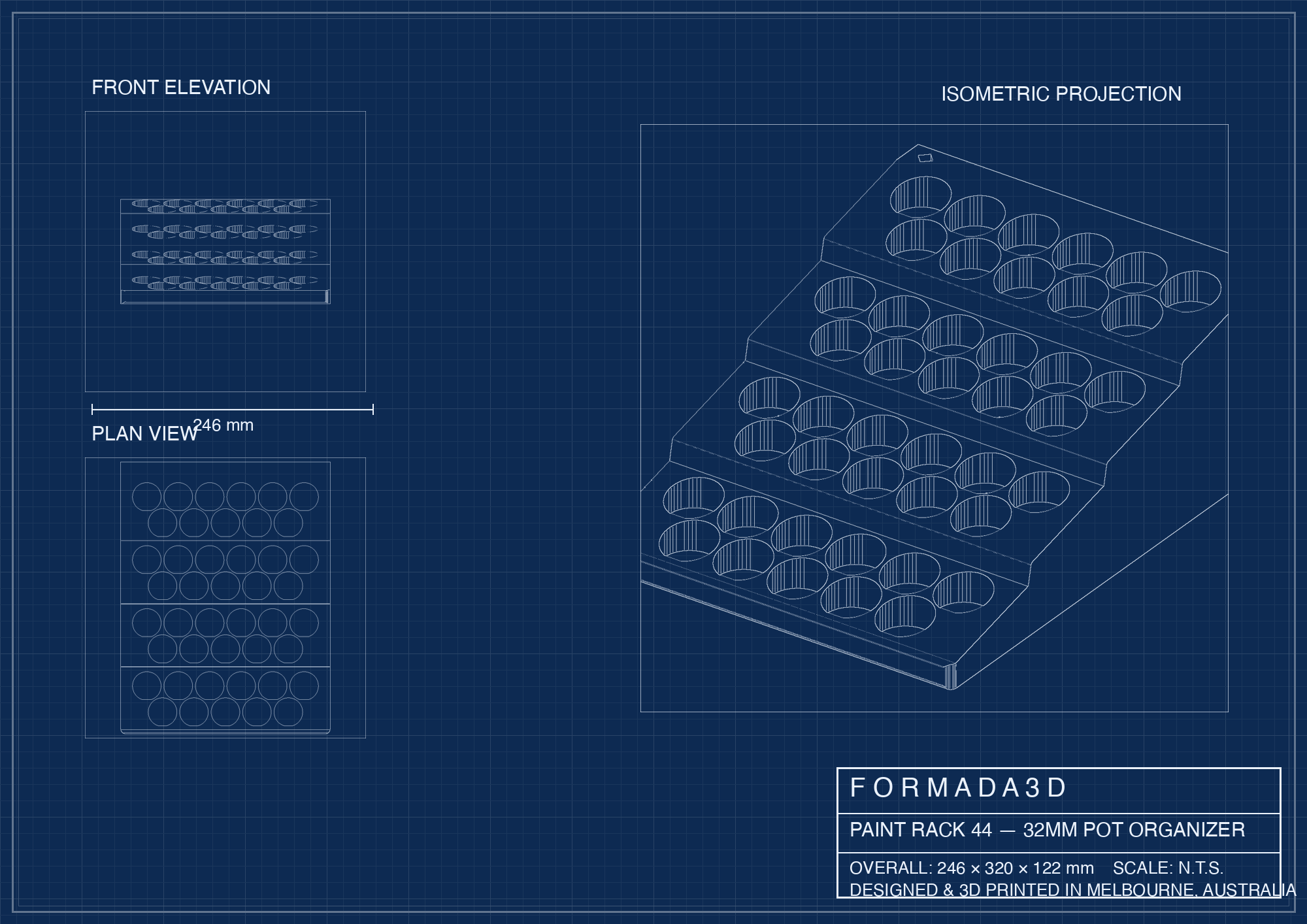 Blueprint: Paint Rack 44 pot organizer