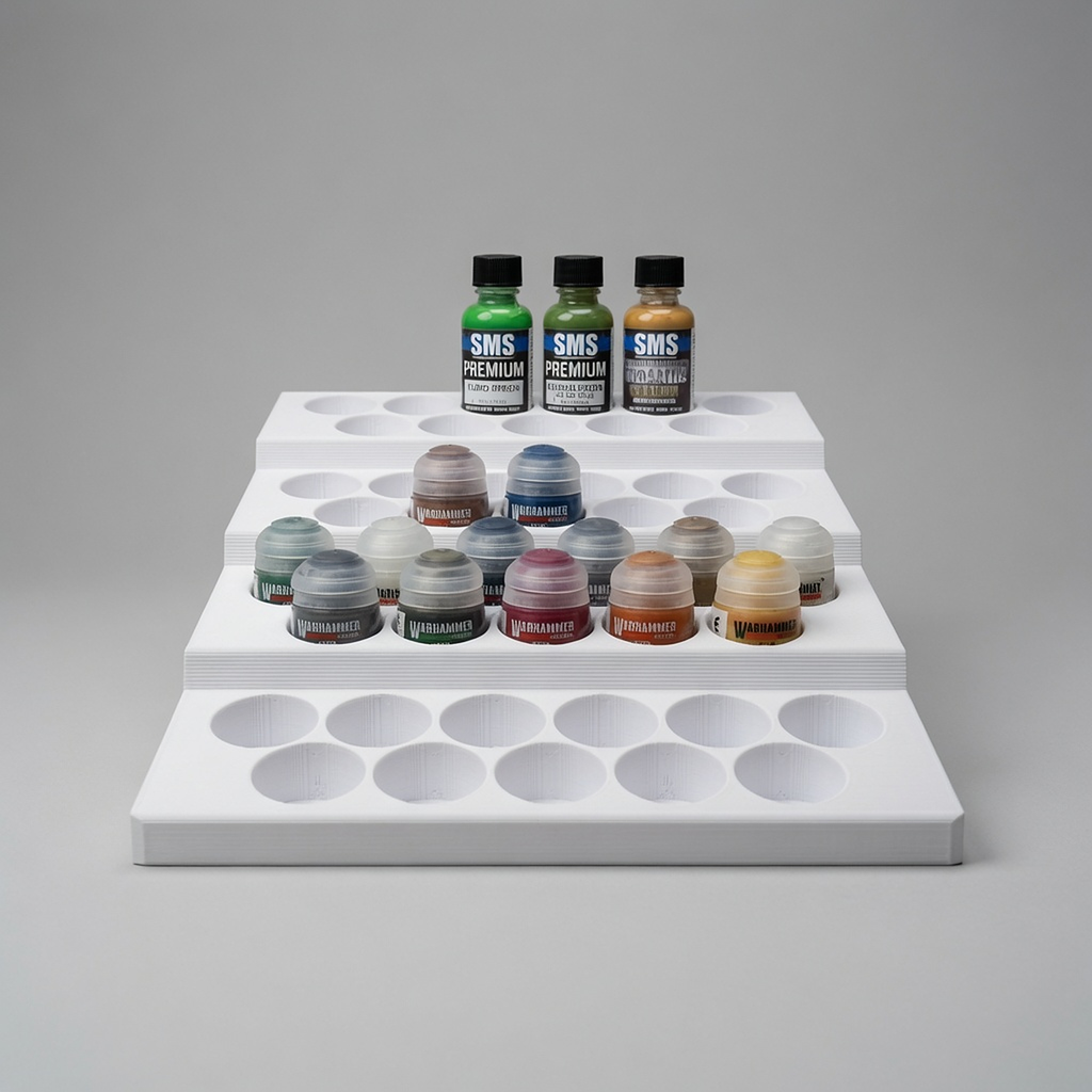 Paint Rack 44 angle view — combo base unit