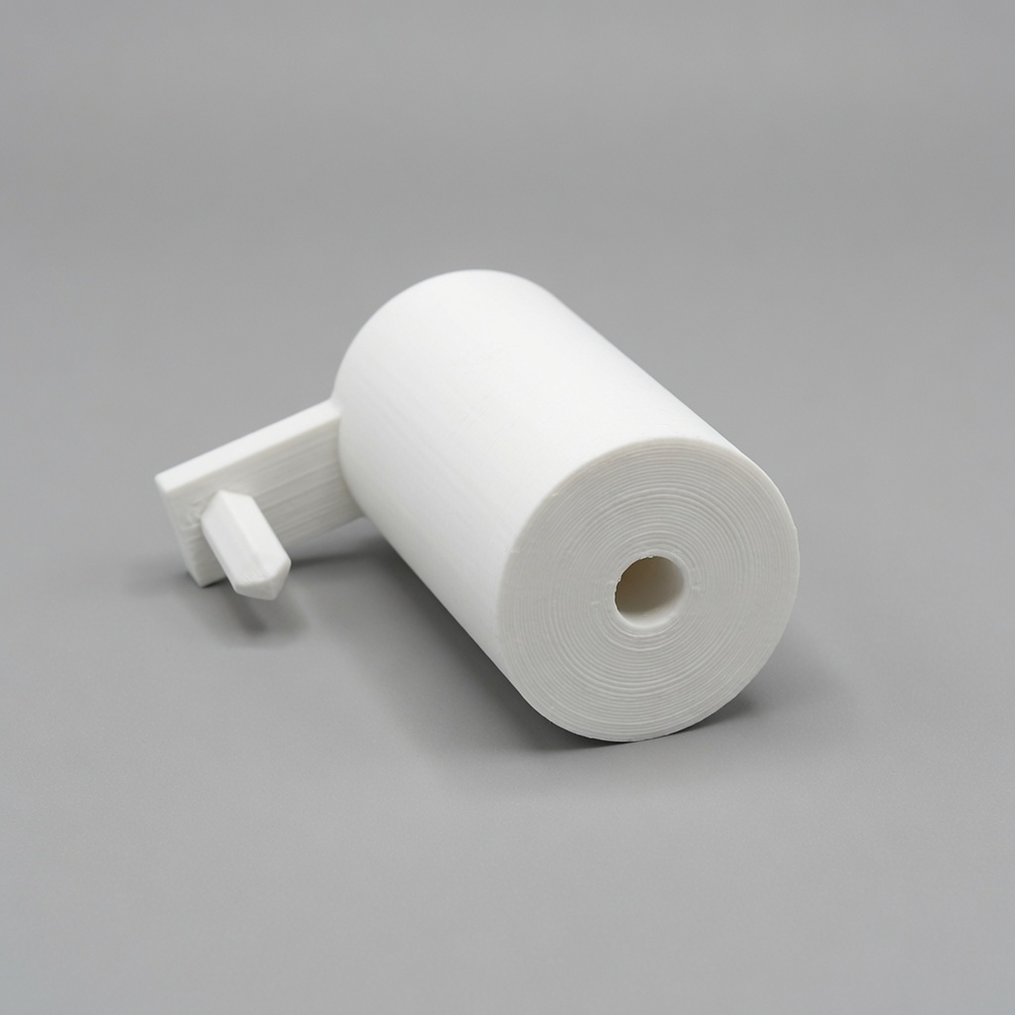 Brush holder underside with drain hole