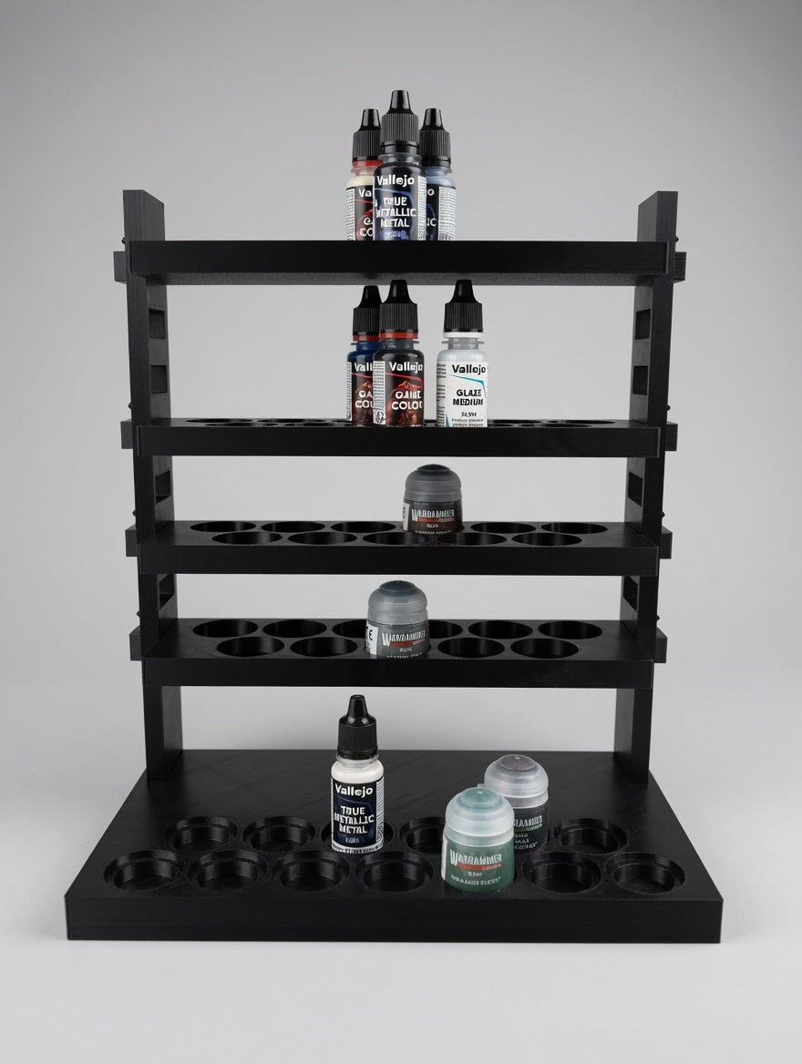 Gallery Ladder STL pack — the printed tower loaded with paints