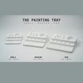 Painting Tray | All-In-One Miniature Painting Station | Water Bay, Universal Wells, Mixing Dishes & Drybrush Lab | 3 Sizes