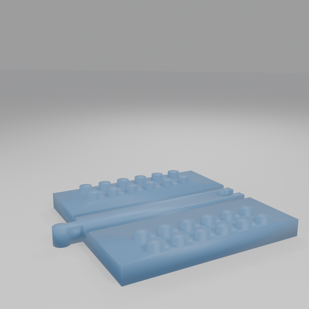 Low angle view of the DUPLO baseplate tile with wooden railway lane