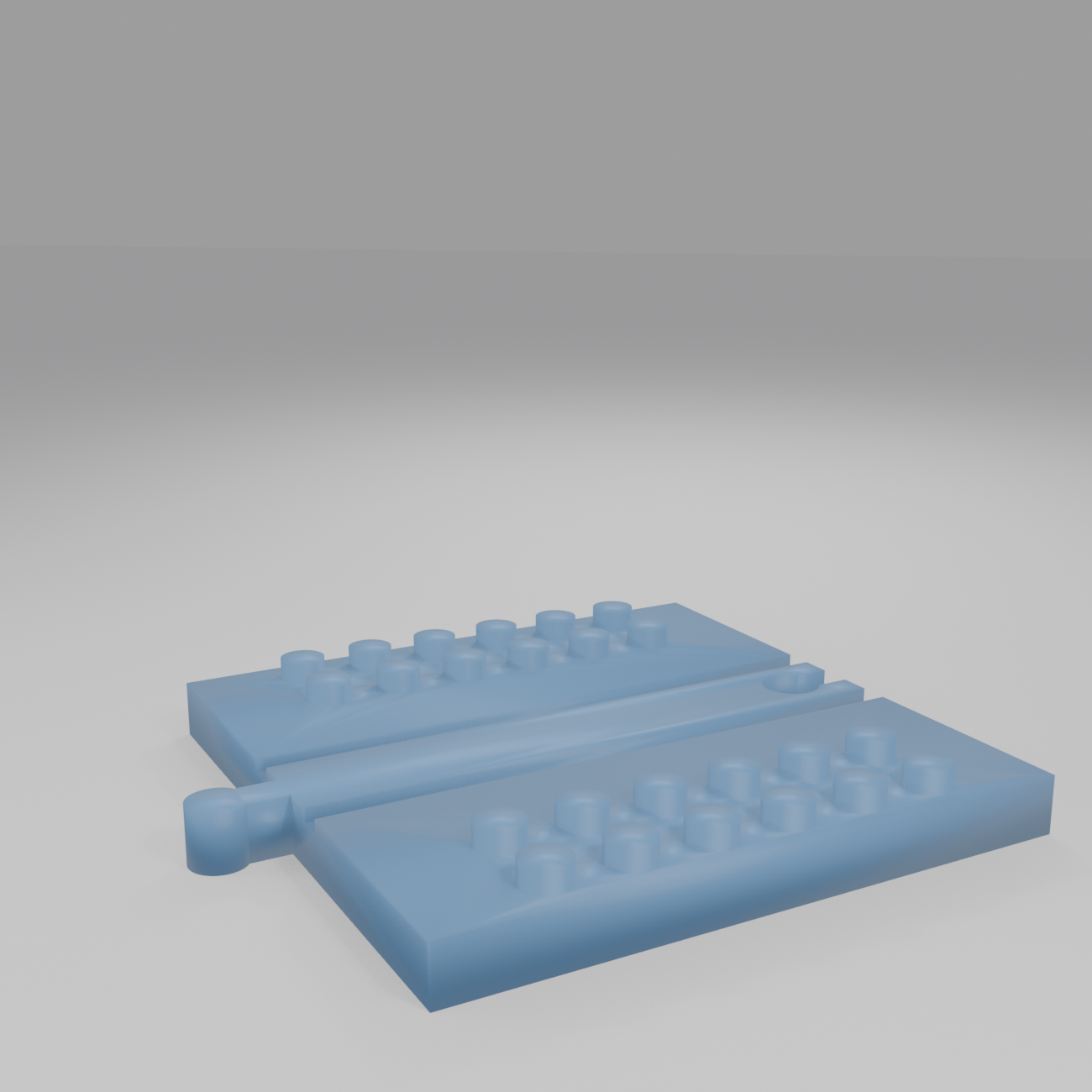 Low angle view of the DUPLO baseplate tile with wooden railway lane