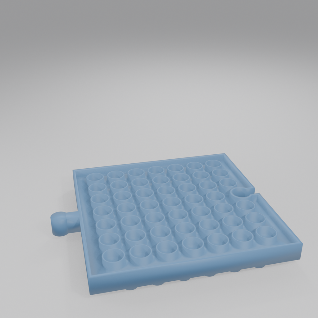 Underside of the tile showing the full DUPLO clutch that snaps onto bricks and baseplates