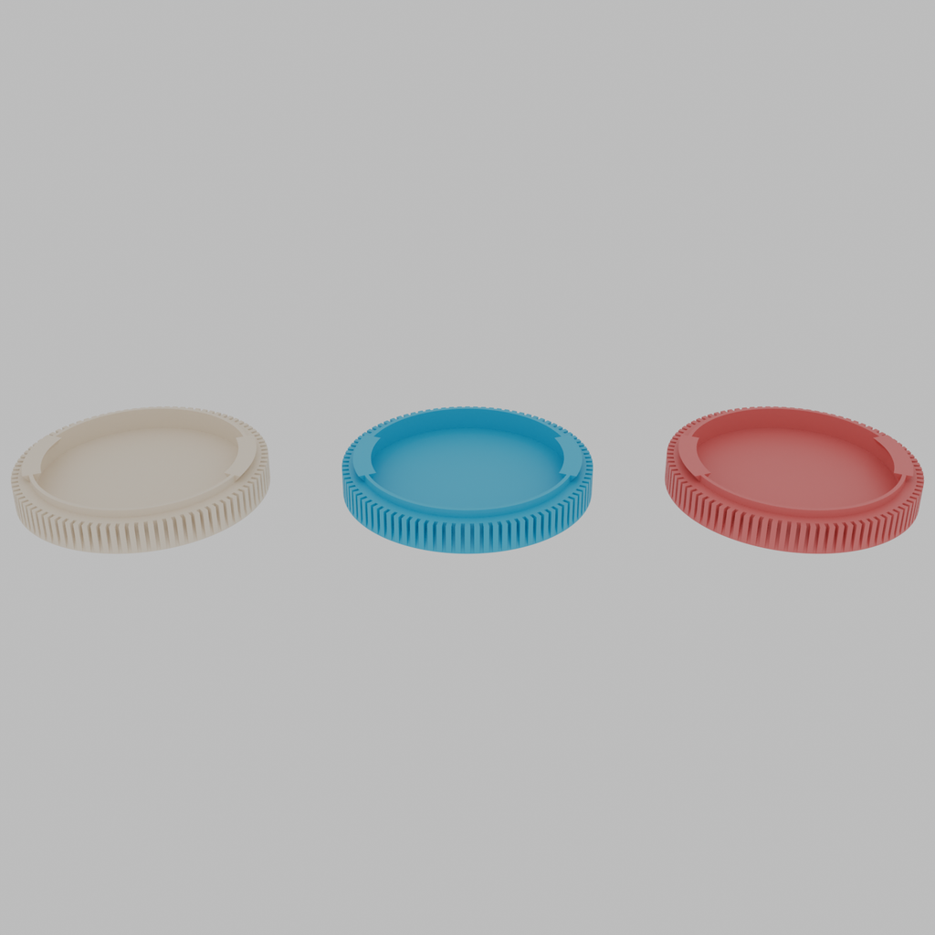 Custom 3D prints in five different colour options