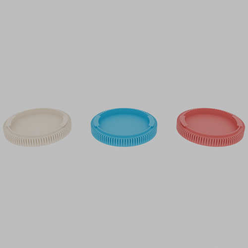 Custom 3D prints in five different colour options