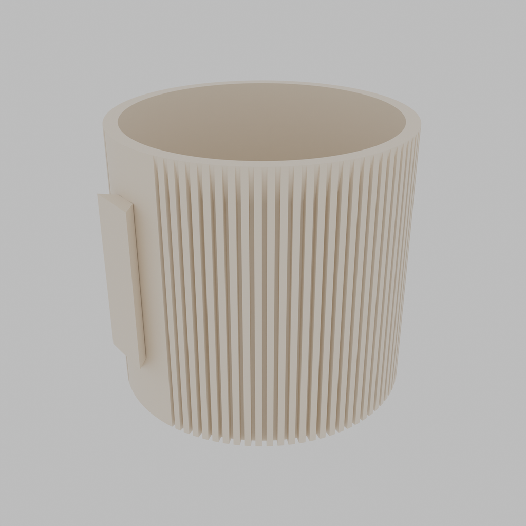 Custom 3D printed wall planter in beige