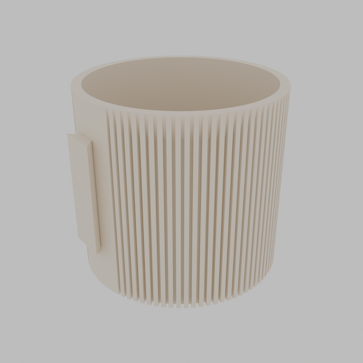 Custom 3D printed wall planter in beige