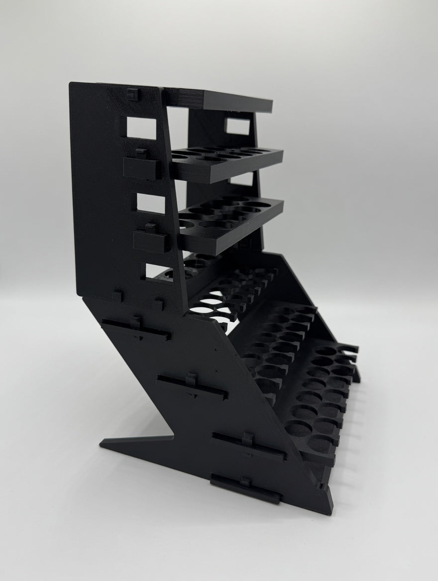 Formada3D Straight Tower with Riser Gallery, matte black, studio angled view right