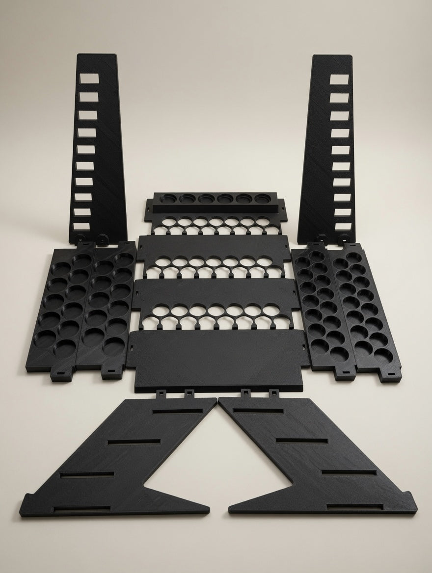 Formada3D Straight Tower with Riser Gallery, matte black, studio assembled alternate view