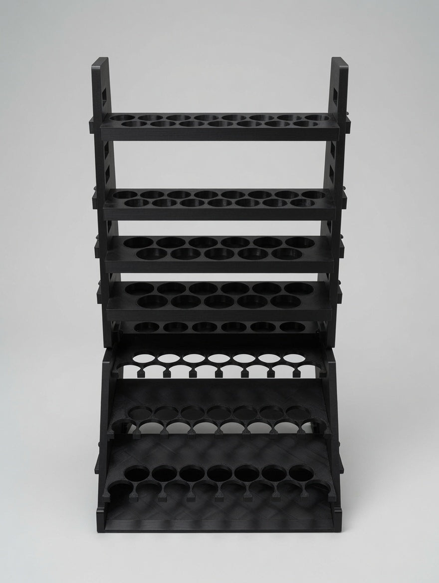 Formada3D Straight Tower with Riser Gallery, matte black, studio full height view