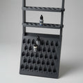 Wall rack combo: rack + riser gallery with 76-bottle capacity