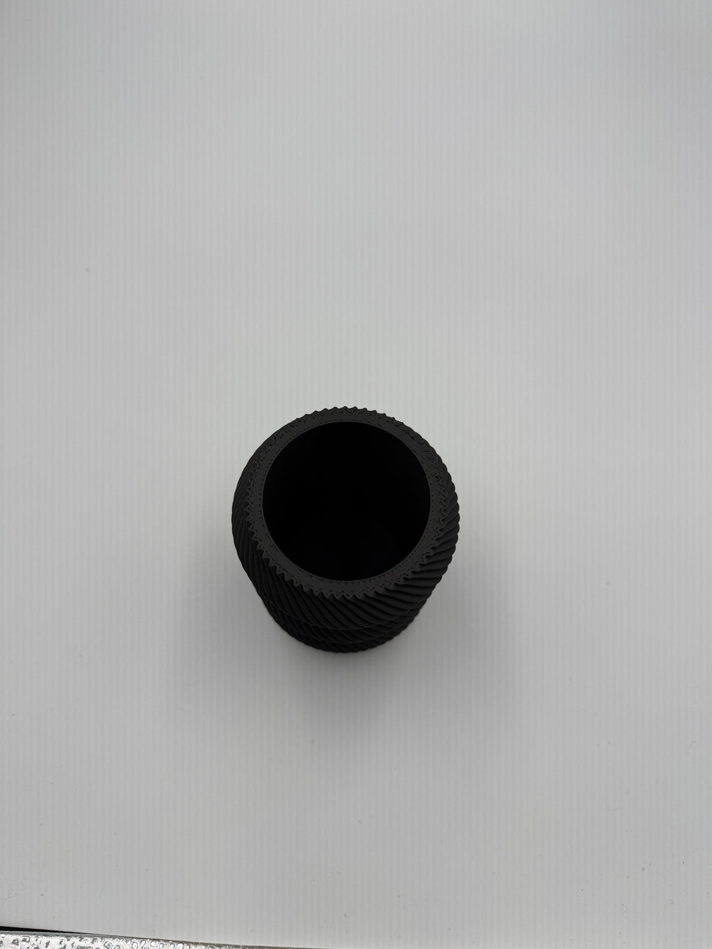 Top-down view showing the smooth interior cavity