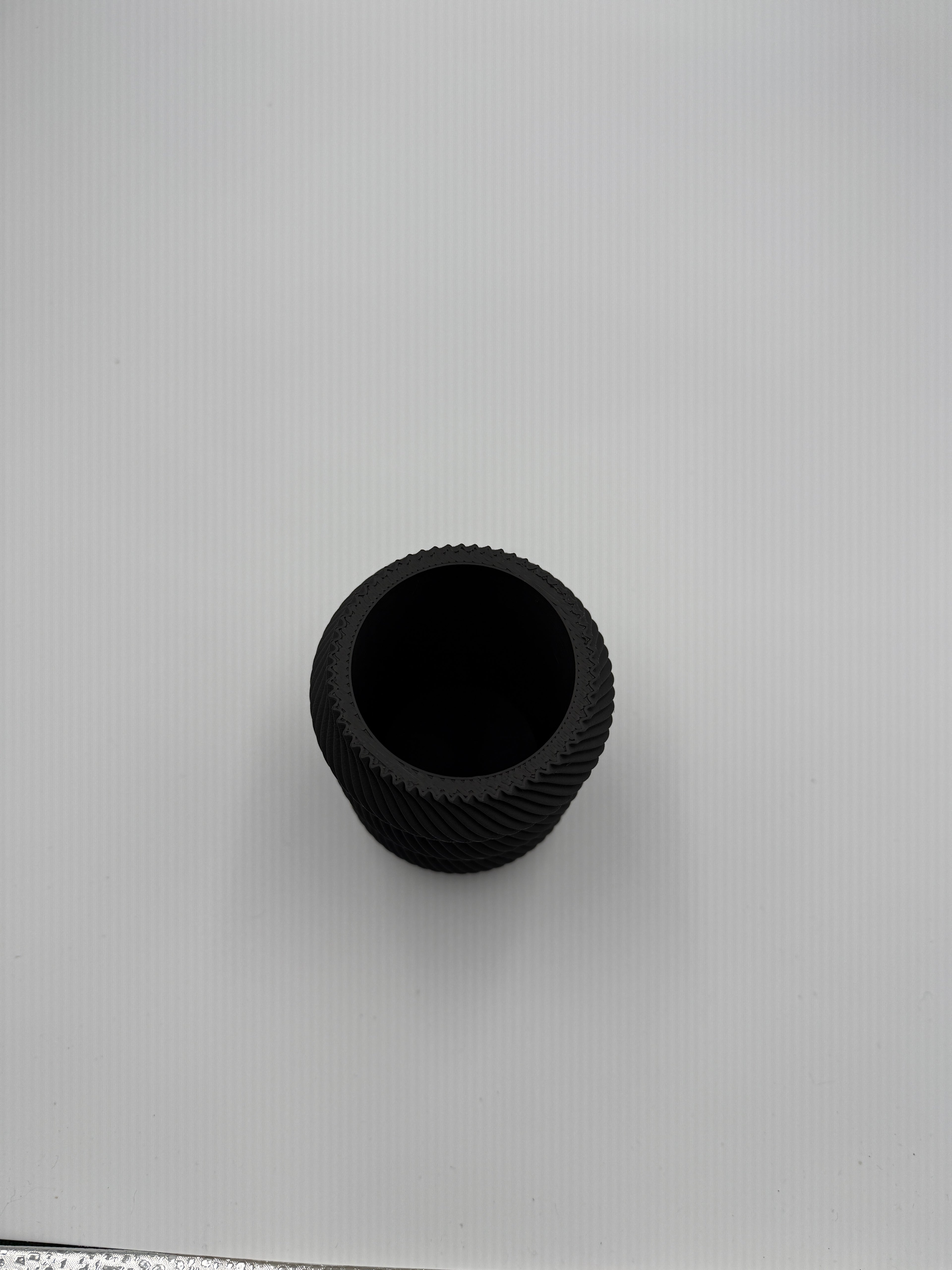 Top-down view showing the smooth interior cavity
